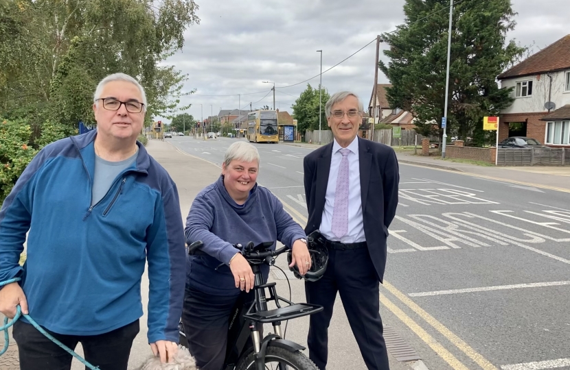 Resident, Cllr on bike and MP