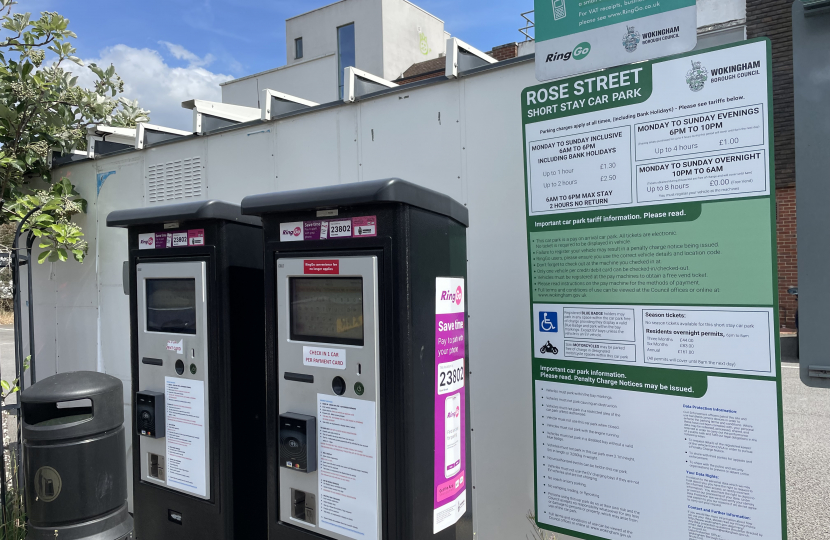 rose st car park machines