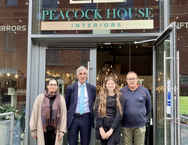 JR with owners of Peacock House