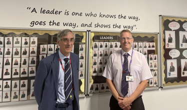 bohunt school visit JR and headteacher